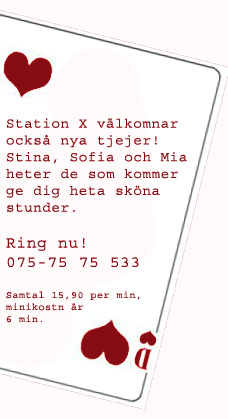 Stina, Sofia och Mia heter de som kommer ge dig heta sköna stunder ring 075-7575533